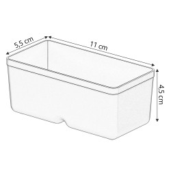 Set di 5 Contenitori Unite Box | 11x5,5x4,5 cm | Colore Nero | in Plastica